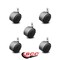 Service Caster 2.375 Inch Flat Black Hooded Urethane Twin Wheel Grip Ring Chair Casters, 5PK SCC-GR02S60D-NYU-FB-716X78-5 - alternate 3